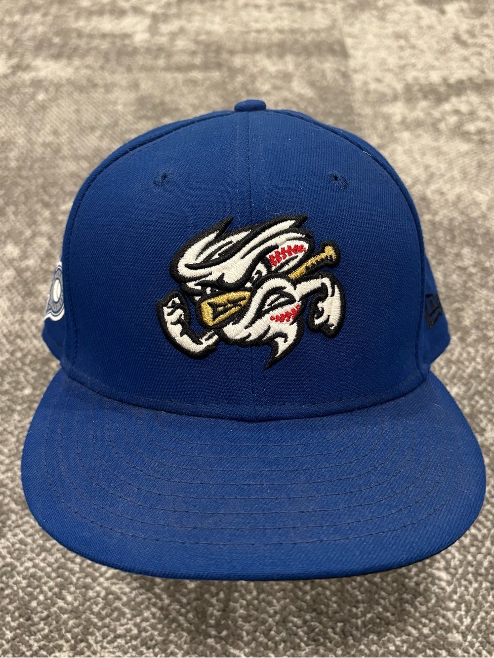 Omaha Storm Chasers Hat Cap New Era Fitted 7 5/8 Blue Kansas City Royals KC MiLB